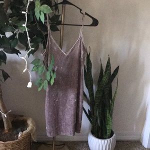 Crushed velvet v neck shift dress forever 21 SM